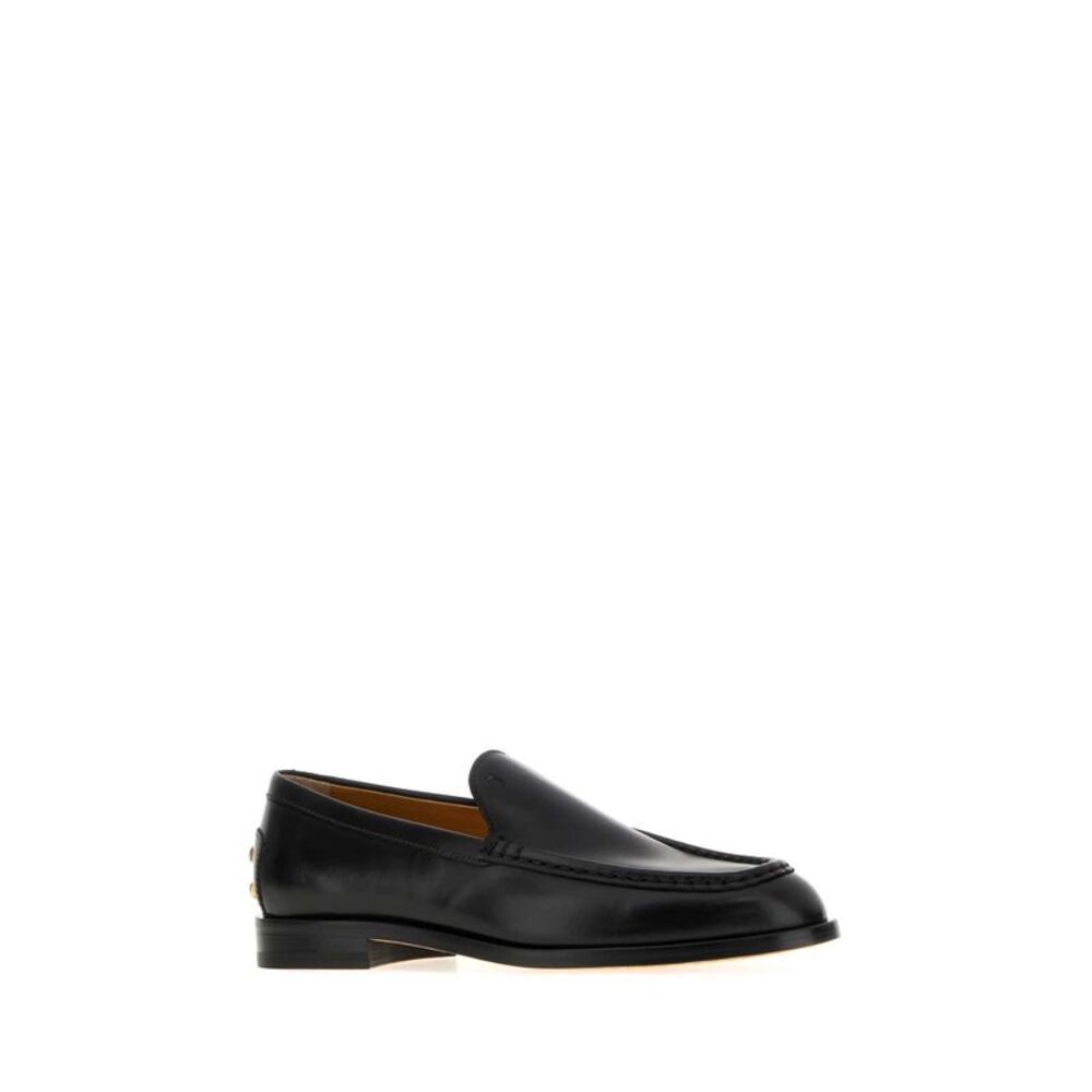 Tod's Women Black Leather Loafers - Picture 2 of 2